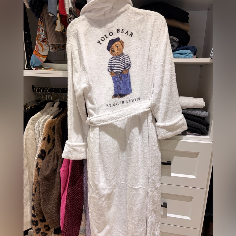 NWT Ralph Lauren White Terry Cloth Robe